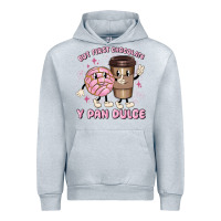 Heather Grey but first chocolate y pan dulce Urban Hoodie - MaliasSmallBusiness