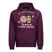 Mauve Wine but first chocolate y pan dulce Urban Hoodie - MaliasSmallBusiness