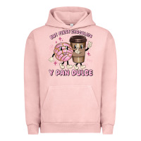 Pigment Salmon but first chocolate y pan dulce Urban Hoodie - MaliasSmallBusiness