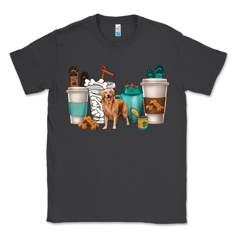 Golden Retriever Dog Coffee Cups Classic Tee by texasbilliewilder | Teevron