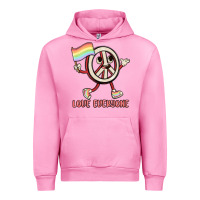 Fuchsia Pink love everyone Urban Hoodie - MaliasSmallBusiness