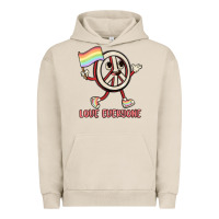 Pigment French Oak love everyone Urban Hoodie - MaliasSmallBusiness