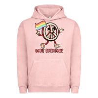 Pigment Salmon love everyone Urban Hoodie - MaliasSmallBusiness