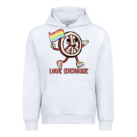 White love everyone Urban Hoodie - MaliasSmallBusiness