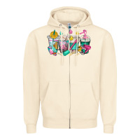 Sandshell hairstylist coffee cups Zipper Hoodie - texasbilliewilder