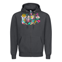Smoke hairstylist coffee cups Zipper Hoodie - texasbilliewilder