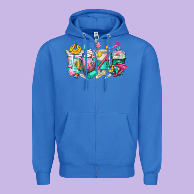 Zipper Hoodie hairstylist coffee cups