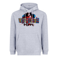 Heather Grey wrestling mom Heavyweight Hoodie - Zillion Design Studio