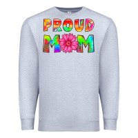 Heather Grey proud mom Premium Sweatshirt - HRA Design Shop