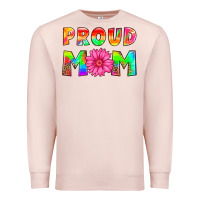 Pale Pink proud mom Premium Sweatshirt - HRA Design Shop