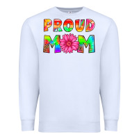 White proud mom Premium Sweatshirt - HRA Design Shop