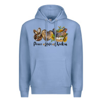Western Peace Love Chickens Premium Hoodie | Teevron