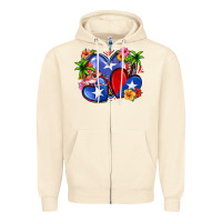 Sandshell puerto rico hearts Zipper Hoodie - Zillion Design Studio