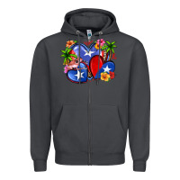Smoke puerto rico hearts Zipper Hoodie - Zillion Design Studio