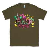 Army Green hair stylist Classic Tee - texasbilliewilder