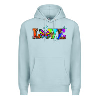 Blue Mist pride love butterflies Premium Hoodie - AdoDesignShop