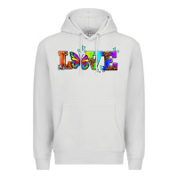 Dove Grey pride love butterflies Premium Hoodie - AdoDesignShop
