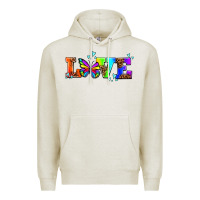Oatmeal Heather pride love butterflies Premium Hoodie - AdoDesignShop