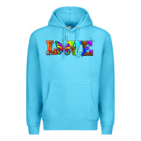 Ocean Blue pride love butterflies Premium Hoodie - AdoDesignShop