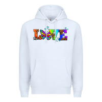 White pride love butterflies Premium Hoodie - AdoDesignShop