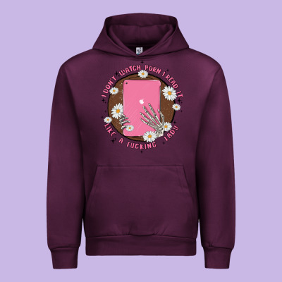 I Don't Watch Prn I Read It Like A Fucking Lady Urban Hoodie Designed By Maliassmallbusiness