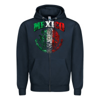 Navy mexico coat of arms Zipper Hoodie - Zillion Design Studio