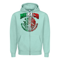 Seafoam mexico coat of arms Zipper Hoodie - Zillion Design Studio