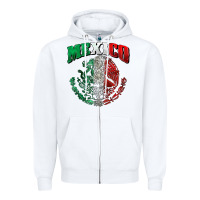 White mexico coat of arms Zipper Hoodie - Zillion Design Studio