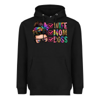 Black wife mom boss messy bun Heavyweight Hoodie - Zillion Design Studio