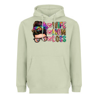 Matcha wife mom boss messy bun Heavyweight Hoodie - Zillion Design Studio