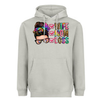 Moon Dust wife mom boss messy bun Heavyweight Hoodie - Zillion Design Studio