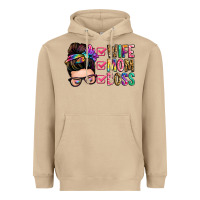 Mushroom wife mom boss messy bun Heavyweight Hoodie - Zillion Design Studio