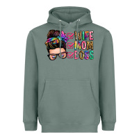 Sage wife mom boss messy bun Heavyweight Hoodie - Zillion Design Studio