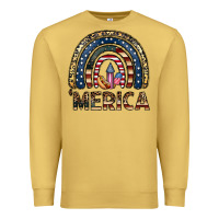 Antique Gold merica rainbow Premium Sweatshirt - CowhideDigitalArt