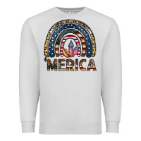 Dove Grey merica rainbow Premium Sweatshirt - CowhideDigitalArt