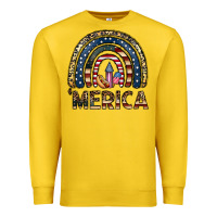 Lemon merica rainbow Premium Sweatshirt - CowhideDigitalArt