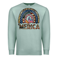 Seafoam merica rainbow Premium Sweatshirt - CowhideDigitalArt