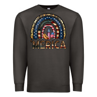 Smoke merica rainbow Premium Sweatshirt - CowhideDigitalArt