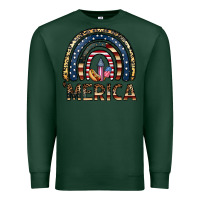 Sports Green merica rainbow Premium Sweatshirt - CowhideDigitalArt