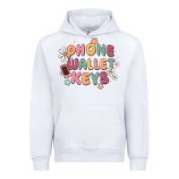 White phone wallet keys Urban Hoodie - MaliasSmallBusiness