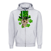 St. Patrick's Day Skull Zipper Hoodie | Teevron