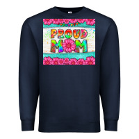 Navy proud mom Premium Sweatshirt - HRA Design Shop