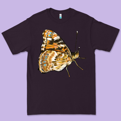 Painted Lady Butterfly Premium Tee Designed By Lillyallendesigns
