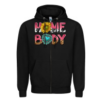 Black homebody Zipper Hoodie - texasbilliewilder