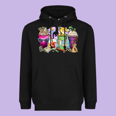 Boss Babe Coffee Cups Heavyweight Hoodie Designed By Zillion Design Studio