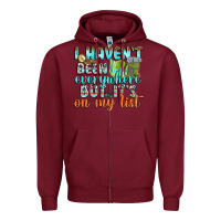 Burgundy i havent been everywhere but its on my list Zipper Hoodie - texasbilliewilder