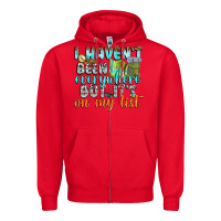 Red i havent been everywhere but its on my list Zipper Hoodie - texasbilliewilder