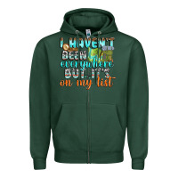 Sports Green i havent been everywhere but its on my list Zipper Hoodie - texasbilliewilder