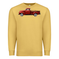 Antique Gold western red truck right side view Premium Sweatshirt - FaDigitalArtStudio
