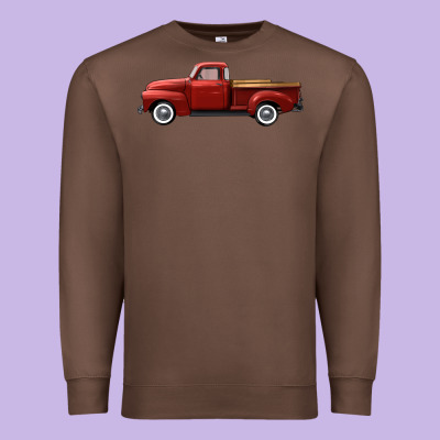 Western Red Truck Right Side View Premium Sweatshirt Designed By Fadigitalartstudio